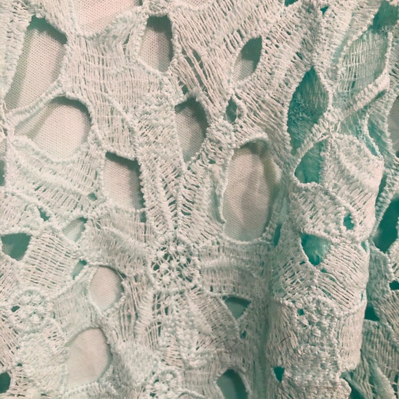 Alya S strapless lace dress, Francesca’s. AQUA - Picture 4 of 5